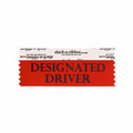 Designated Driver Award Ribbon w/ Black Print (4"x1 5/8")